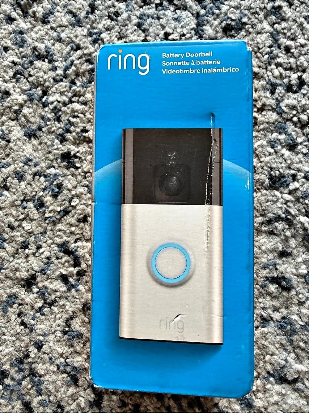 Ring Battery Doorbell Silver New in Box